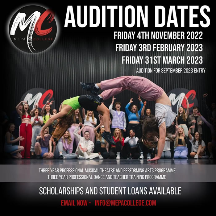 MEPA College - Audition dates